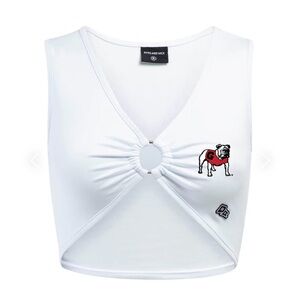 Georgia Ring It White Crop Top
